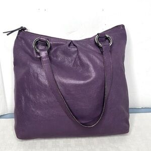 TOSCA Blu leather tote in Purple